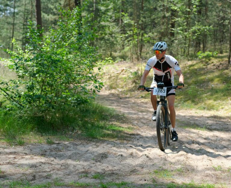 Cyclocross in forest
