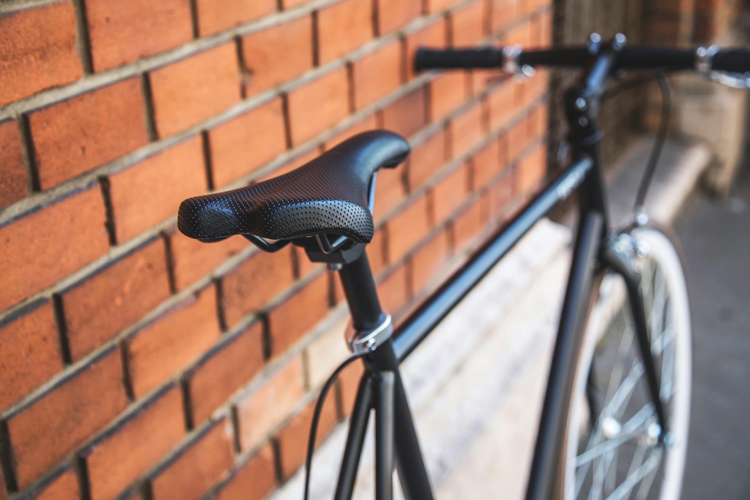 Close-up of bike seat for Battling Bike Saddle Sores