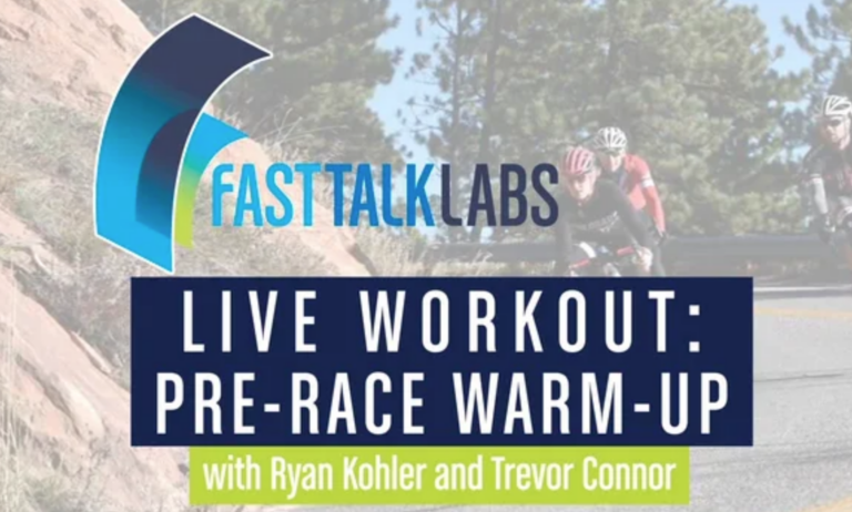 Live workout pre-race warm-up