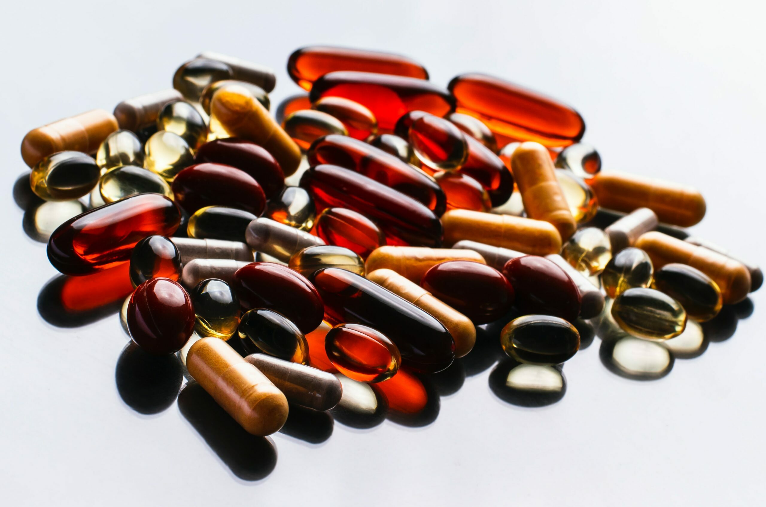 supplement pills and capsules.