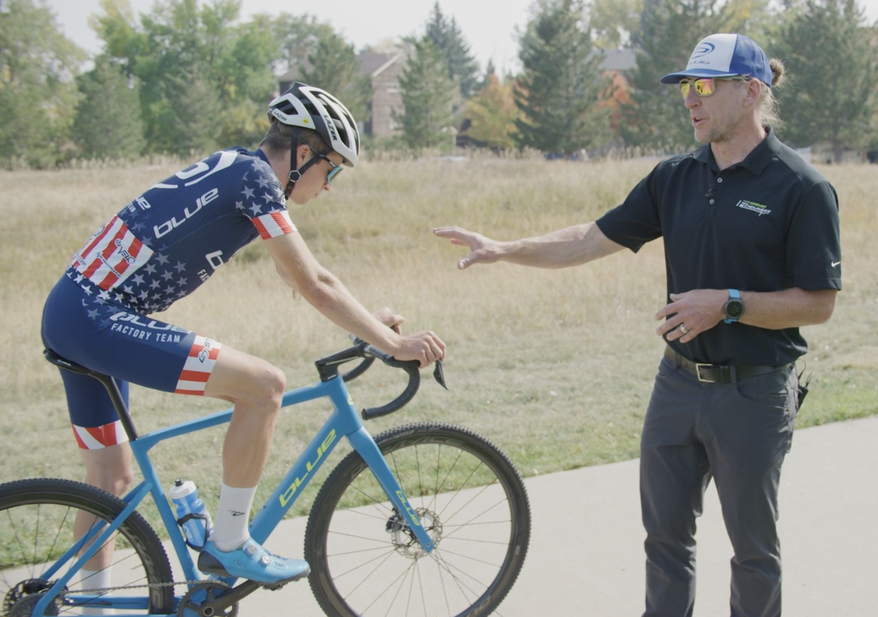 Grant Holicky coaches Eric Brunner