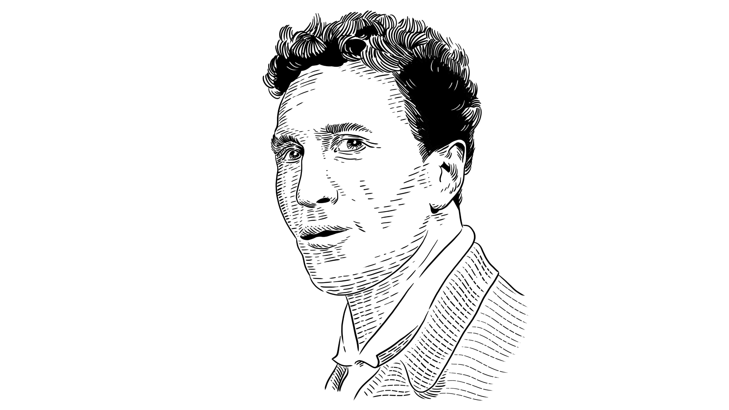 Illustrated headshot of Franz Stampfl