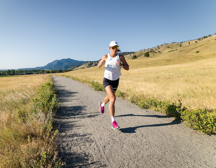 Runner on outdoor trail
