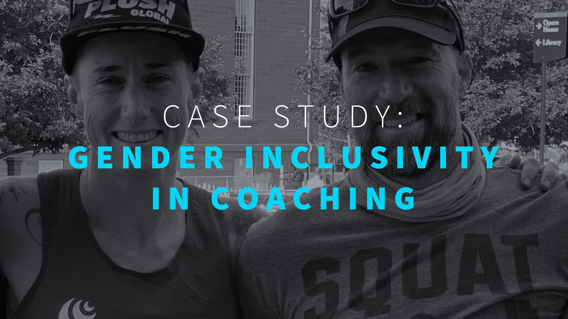 Title card for gender inclusivity in coaching